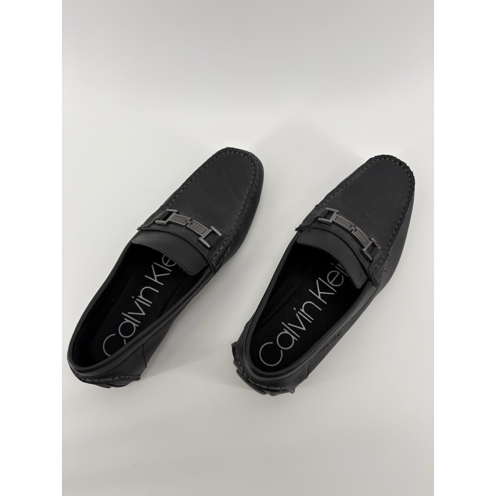 Calvin Klein Shoes Mens Size 10.5 Leather Slip On Loafers Dress Magnus Buckle